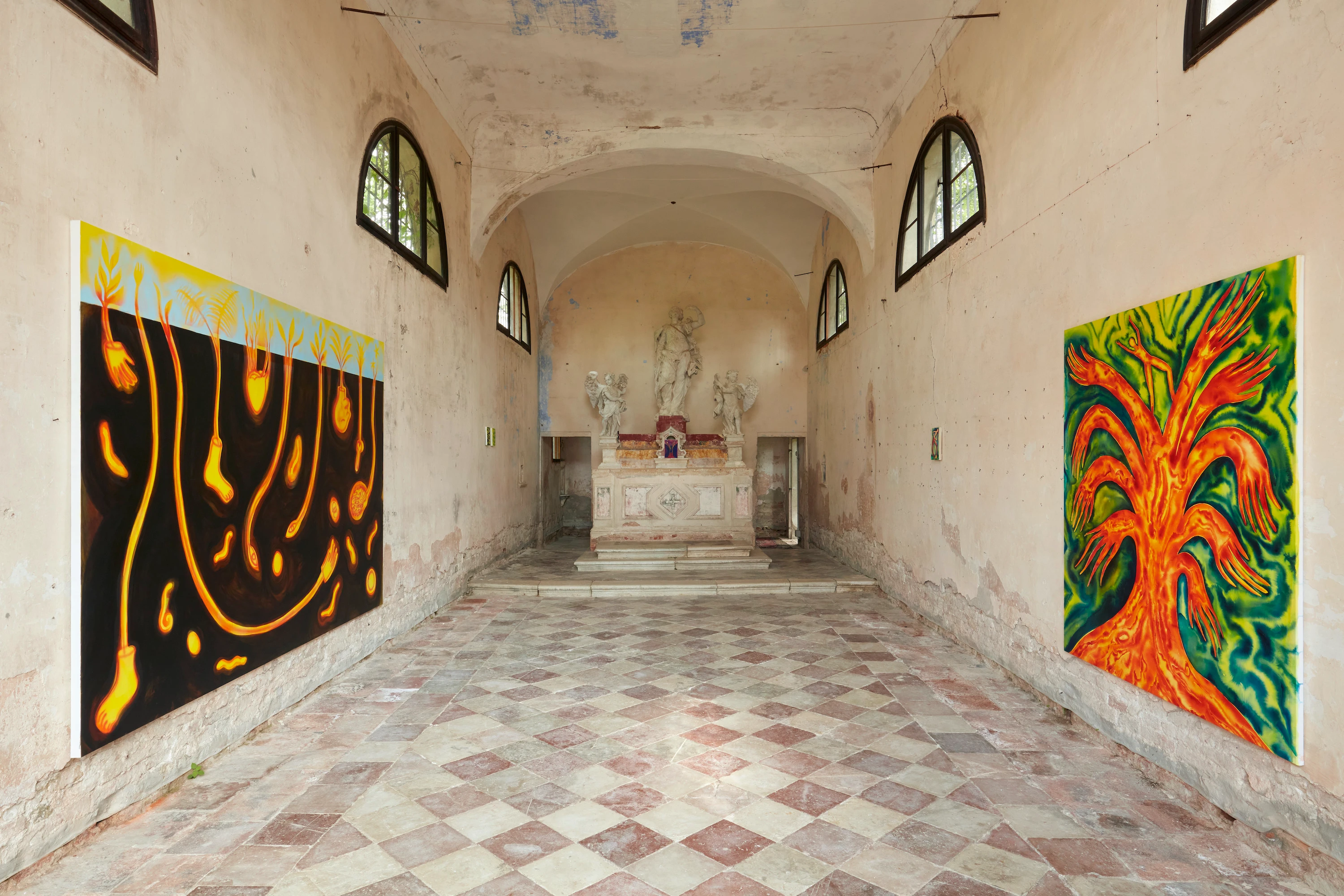 Cecilia Granara paintings installed in historic chapel at Ca' Riviera, Venice